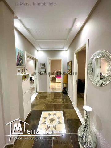 A Louer appartement s3 meublé à 2min du Lycée Cailloux, La Marsa