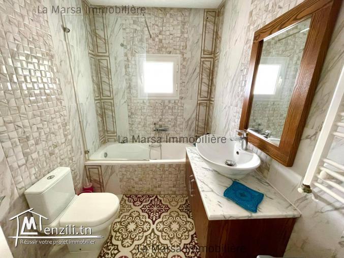 A Louer appartement s3 meublé à 2min du Lycée Cailloux, La Marsa