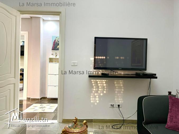 A Louer appartement s3 meublé à 2min du Lycée Cailloux, La Marsa