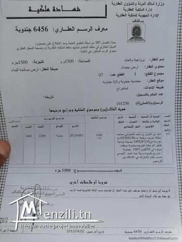 Terrain à vendre à jandouba