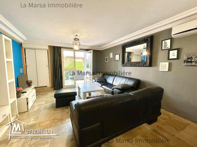 A Louer rdc s1 meublé avec piscine et jardin à Gammarth Supérieur