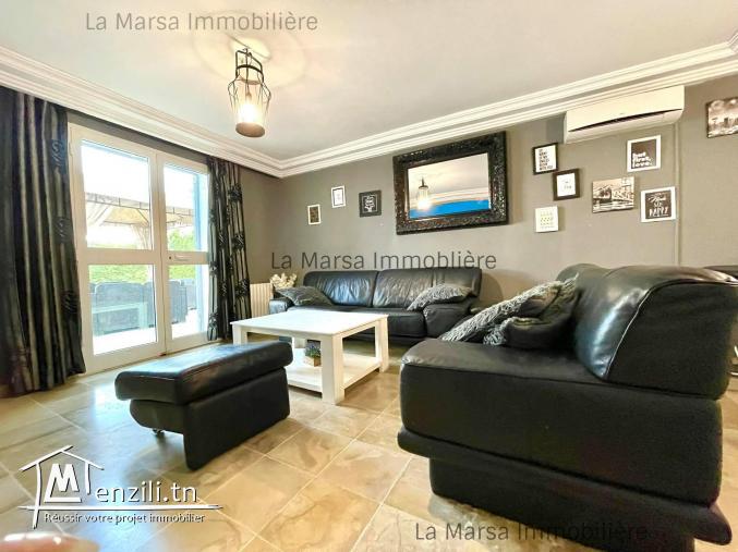 A Louer rdc s1 meublé avec piscine et jardin à Gammarth Supérieur