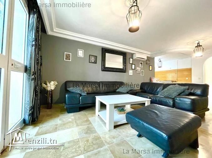 A Louer rdc s1 meublé avec piscine et jardin à Gammarth Supérieur