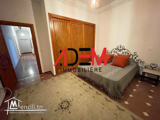 Spacieux RDC meublé avec jardin et garage