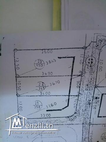 Terrain pour construction de villa à tormoss mahdia