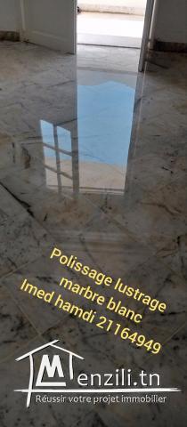 Polissage lustrage marbre carrelage nettoyage parterre