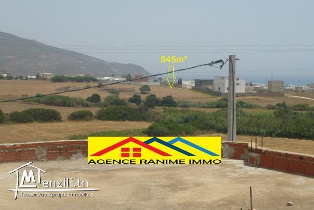 Terrain de 845m2 a la plage el haouaria cap bon