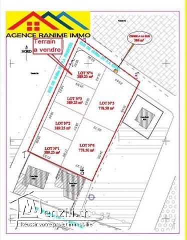 Terrain de 389m2 a la plage  el haouaria cap bon