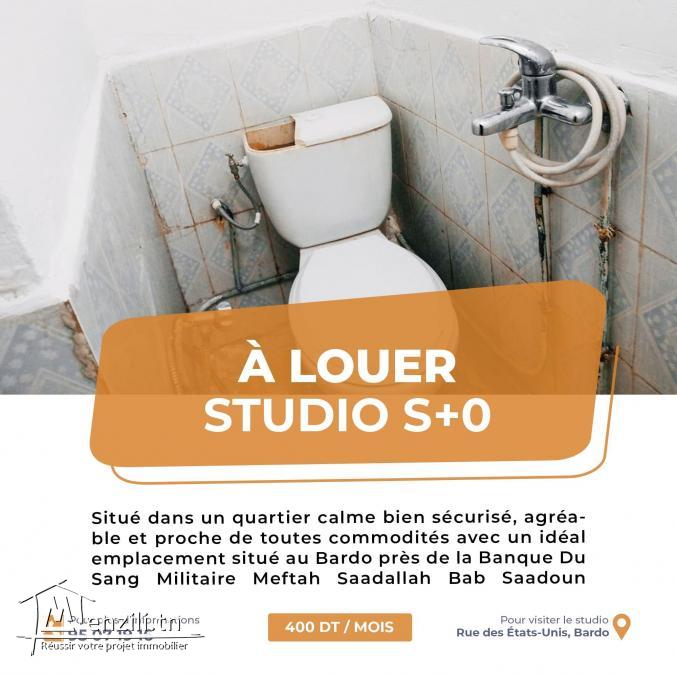 Studio S+0 À Louer au Bardo