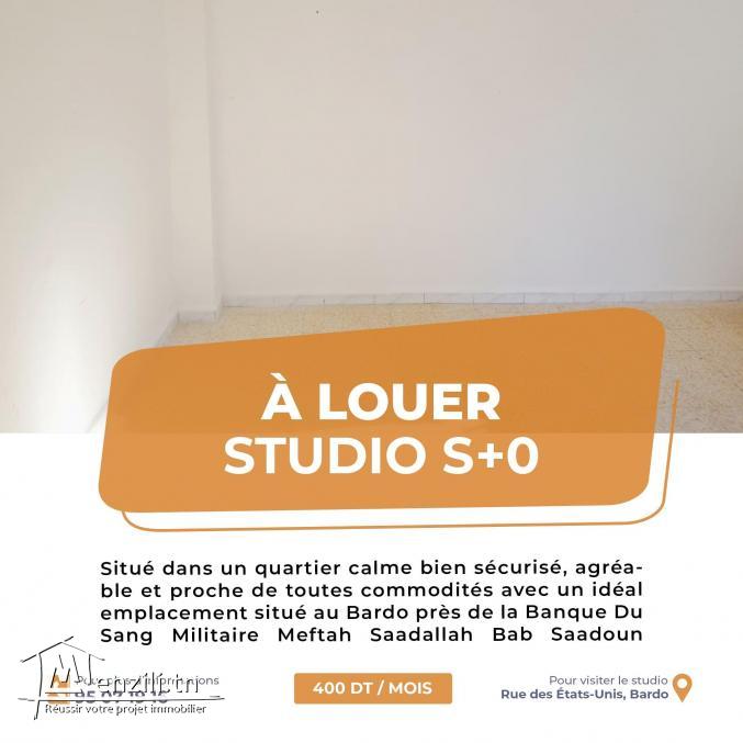 Studio S+0 À Louer au Bardo
