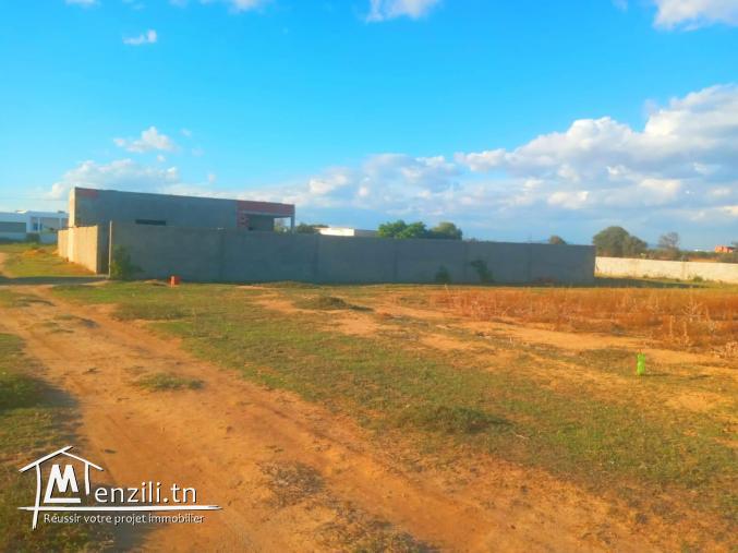 terrain habitable à Bouficha vue direct mer