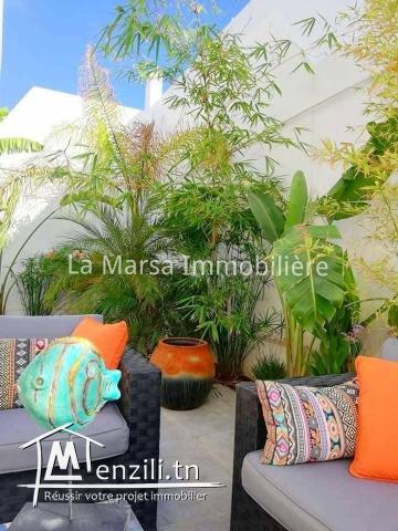A Louer un duplex s4 avec jardin et piscine à La Marsa