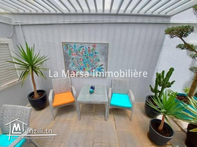 A Louer un duplex s4 avec jardin et piscine à La Marsa
