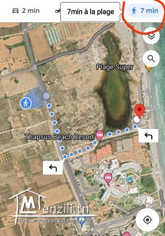 Terrain à vendre à Mahdia tel :24551254