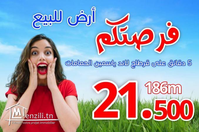 أرض للبيع  تبعد 5 دقايق على ياسمين الحمامات 20255454