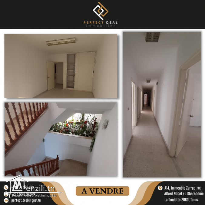 A VENDRE un Bureau de 6 pièces situé aux Berges du Lac 1