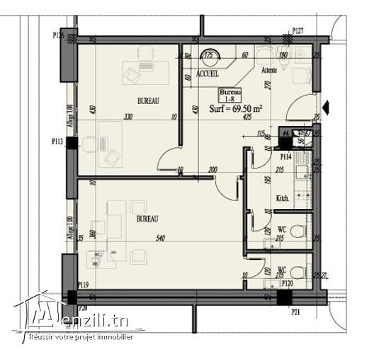 a louer pour cabinet médical ou bureau un H+2 neuf