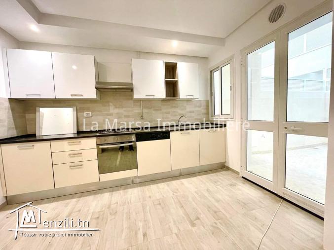 A Louer rdc s2 avec grande terrasse, La Marsa