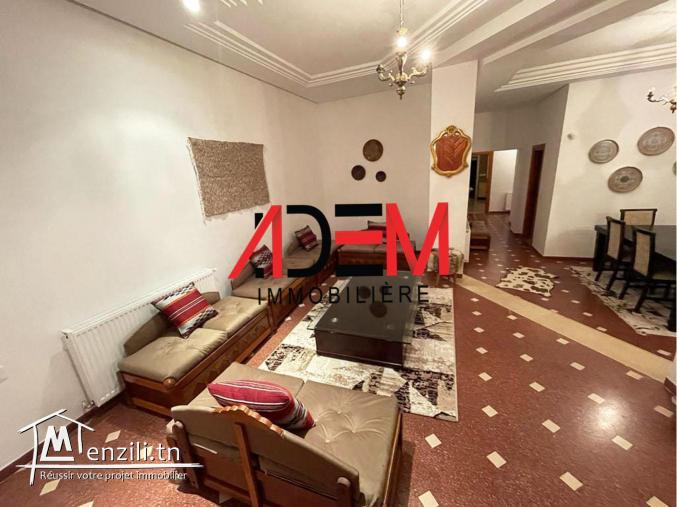 Spacieux RDC d'une villa meublé avec jardin et abri voiture