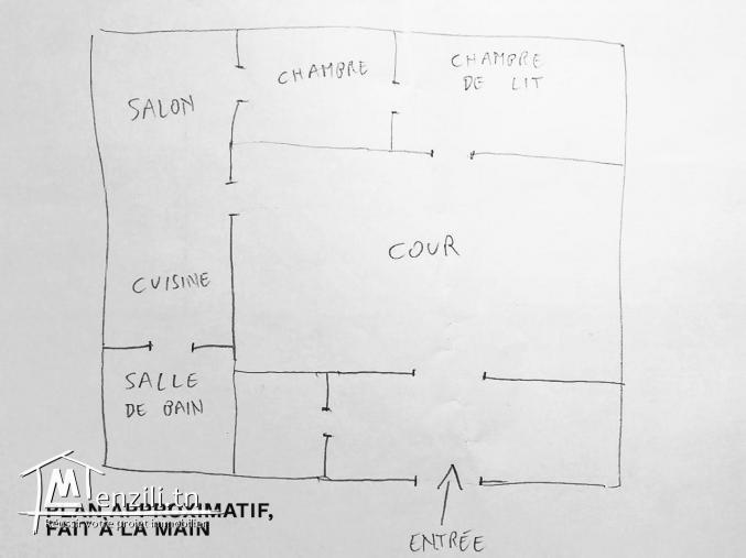 Ancienne maison arabe, indépendante et dans une ruelle silencieuse, en centre-ville à Hammameth