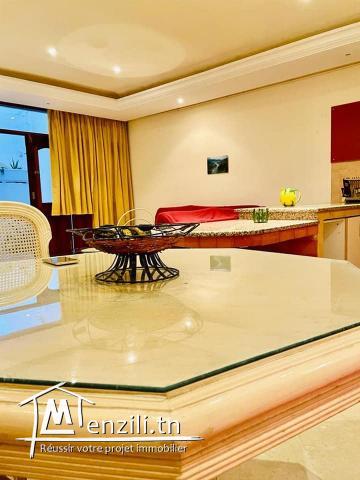 S+1 de 80m² richement meublé à Ennasr 2