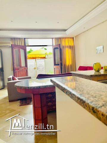 S+1 de 80m² richement meublé à Ennasr 2