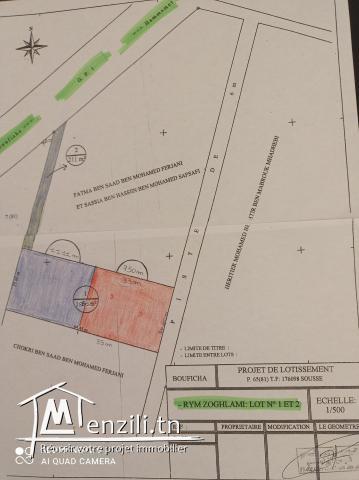 terrain sur le GP1 Hammamet sud bouficha  