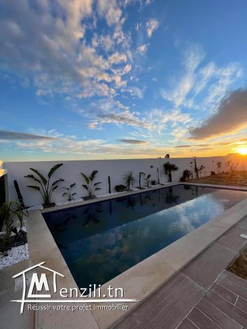 A vendre à HAMMAMET(Monchar) une villa de 245 m2/500m2