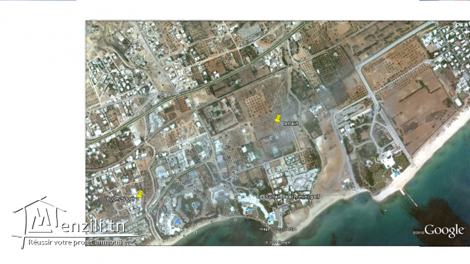 Terrain angle de rue a 2min de la plage hammamet Nord