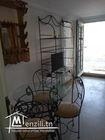 un studio S1 meublé pied dans l'eau à la marsa