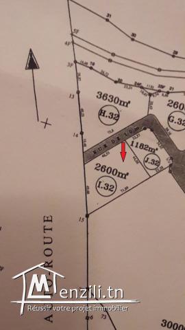 un lot de terrain sur l’autoroute Tunis-Bizerte
