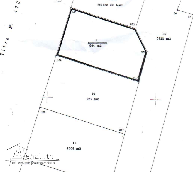 vente terrain titré à EZZAHRA