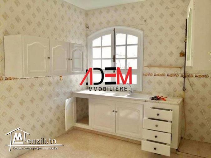 Etage de villa S2 bien situé à Khzema ouest