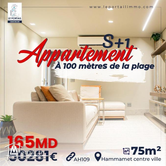 A VENDRE UN APPARTEMENT S+1 A HAMAMMET CENTRE VILLE 22009303