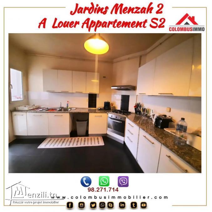 Appartement S2 à Jardin d'el Menzah2