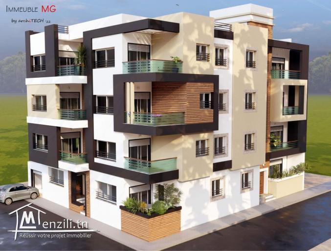 Appartement S+2 vue de mer / 160MD