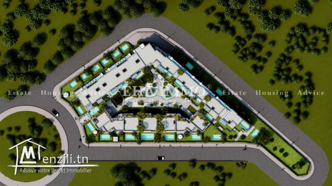 duplex avec piscine à kelibia