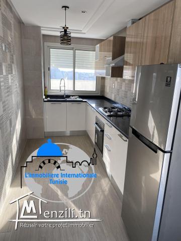 un appartement S+2 luxueusement meublé tout neuf