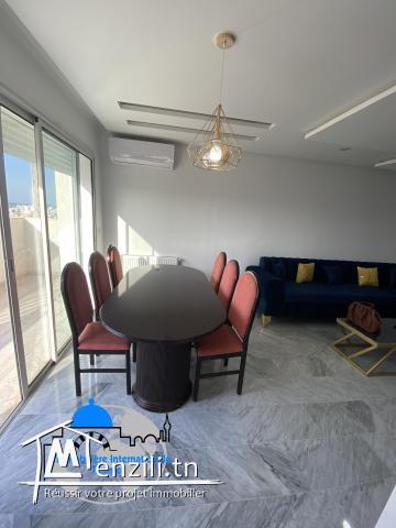 un appartement S+2 luxueusement meublé tout neuf