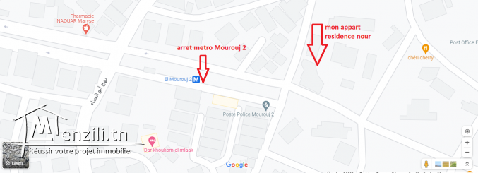 Appt s2 mourouj2 en face arret metro m2