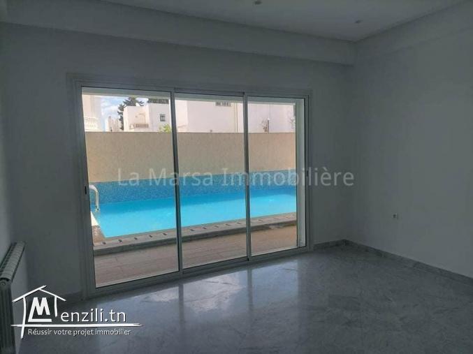 A Louer villa s6 avec piscine et jardin, Cité les Pins, Marsa