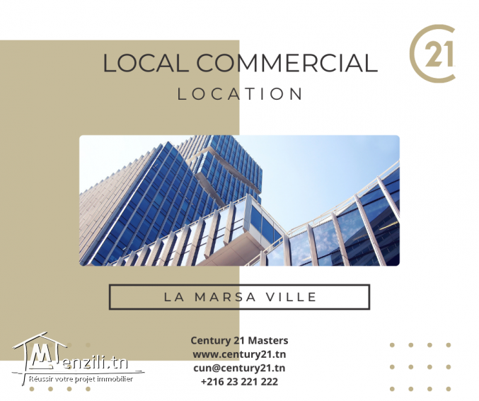 Local commercial à la location, La Marsa ville