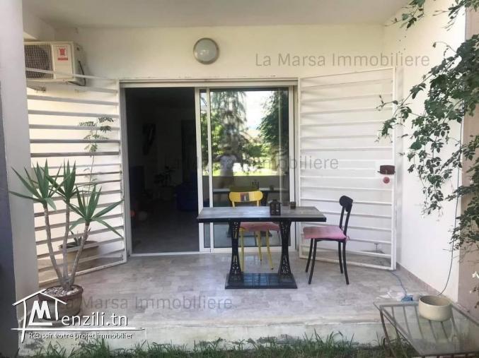 A Vendre appartement s2 avec jardin, Début Soukra