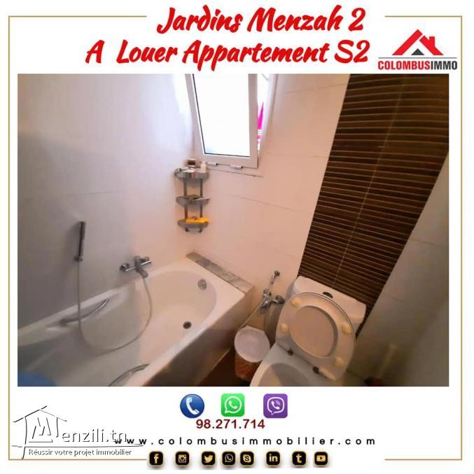 Appartement S2 à Jardin d'el Menzah2