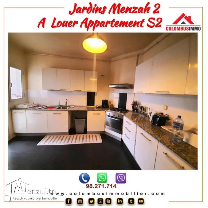 Appartement S2 à Jardin d'el Menzah2