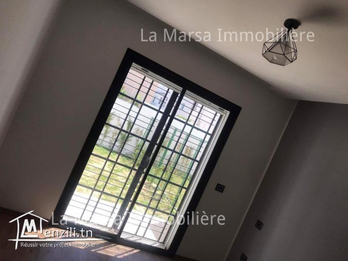 A Louer appartement s1 neuf avec jardin à La Soukra