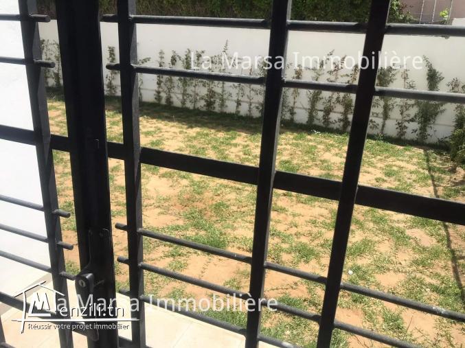 A Louer appartement s1 neuf avec jardin à La Soukra