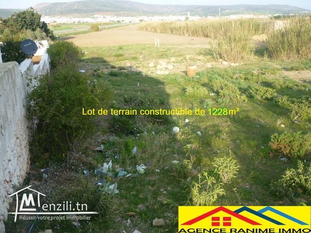 Terrain de 1228m2 de belle vue  el haouaria cap bon