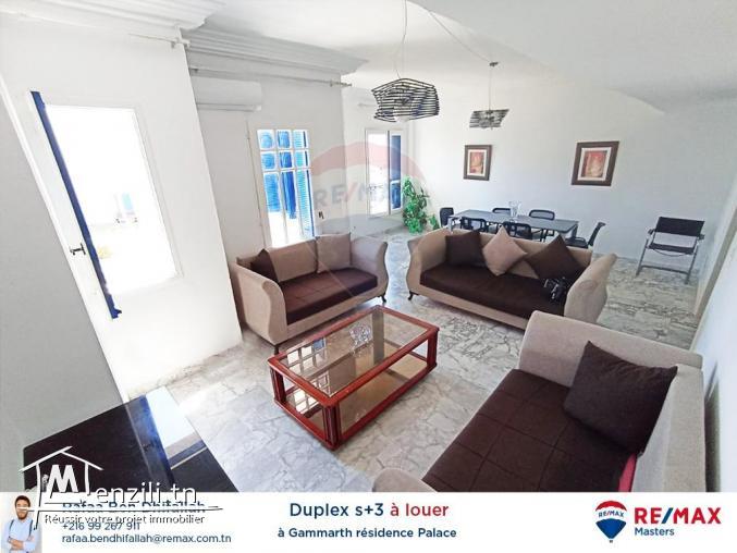 À louer Duplex s3 à Gammarth, Résidence le palace