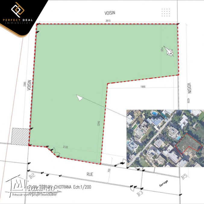 A VENDRE un Terrain à Chotrana 1/ La Soukra